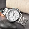 2023 TOP Luksusowe męskie wielofunkcyjne czasy kwarcowe zegarek mechaniczny 41 mm stalowy zespół niebieski czarny szafir