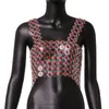 Andra modetillbehör Fashion Body Chain Jewelry Girls Red Rose Chain Mail Blomma Harness Top Women Daisy Chainmail Top 230731