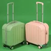 Suitcases 18 Inch Mini Portable Boarding Travel Carry-on Suitcase Student Password Case Rolling Luggage Bag With Trolley Compressive