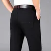 Jeans pour hommes été Stretch noir mince Style classique mode d'affaires pur pantalon en Denim ample marque masculine pantalon décontracté