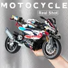 Diecast Model Technical Super Speed ​​M1000RR Motorcykel Byggnadsblock Fit 42130 Teknik Motorcykelmontering Bricks Toys Gift till Boy Friend 230731