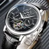 Wristwatches CARNIVAL Genuine Mens Multifunctional Hollow Tourbillon Mechanical Watches Fully Automatic Waterproof Fashion Business Men