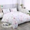 Ensembles de literie Ensemble de literie floral Housse de couette et taie d'oreiller lumineuses Ensemble de housse de couette style simple Ultra doux et facile d'entretien avec attaches d'angle 230731