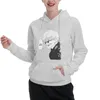 Herren Hoodies Männer Kapuzenpullover JuJutsu Kaisen Satoru Gojo Baumwolle Grafik Paar Dünnes Fleece Sweatshirt Funky Pullover