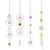 Garden Decorations Sun Catchers Hanging Crystal Ball Pärled prydnadsfönster uteplats Lawn Moon Star Pendant Glass Prism Rainbow Maker Dro Dhskk