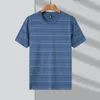 Camisetas masculinas Tops de marca de verão Tops de marca Urban Designer Listra Clássico Manga Curta Casual Moda Roupas Masculinas 2023