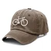 Ball Caps Bike Embroidery Washed Cotton Baseball Cap Fashion Women Men Hat Sport Visors Snapback Sun Breathable Outdoor