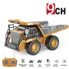 Elektrische RC Auto 1 24 9CH RC Legering Dump Truck Techniek Voertuig Heftruck Zware Graafmachine Afstandsbediening Speelgoed voor Jongens kinderen Geschenken 230801