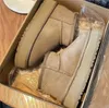 Snow Boots Designer Women Tazz Mini Bott Bot Gruste Bottom Suede Buty Kobiety moda zimowe ciepłe futrzane botki kostki