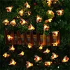 Decorações de jardim 12M Luzes solares ao ar livre Simulação Abelhas de mel À prova d'água 8 modos LED Lâmpada de cordão de energia Iluminação de fadas Decoração de casa de férias 230731