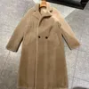 Women's Leather Ladies Shearling Coat Long Winter Warm Mongolia Fur Cloth