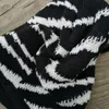 Breite Krempe Hüte Eimer Visuelle Achsen Luxus Winter Hut Zebra Muster Gestrickte Für Frauen Mode Warme Skullies Beanie Damen Casual Abdeckung kopf Kappen 230801