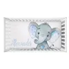 Set di biancheria da letto LVYZIHO Set di biancheria da letto per culla per neonato Nome personalizzato Set di biancheria da letto per elefante blu Baby Shower Gift 230731