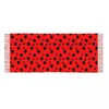 Scarves Women Scarf Ladybird Bug Polka Dot Winter Shawls Thin Wrap Lady Tassel Warm Hairy Bufanda Stole