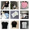 Hot Women T Shirt krótkie rękawy moda luksusowa marka odzieży słynna nowa bawełniana bawełniana designerskie ubrania Kobiety cienki biały czysty tops rozmiar s-xl