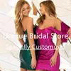 Party Dresses Sexy Evening Cocktail V-neck Off The Shoulder Sleeveless Open Back Short Mermaid Women Pretty Prom Gown
