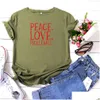 Kvinnors t-shirt mode freds kärlek pickleball femme bokstäver mönster kvinnor avslappnad o-hals kvinnor tshirt svart t-shirt 210522 drop deli dhjvh