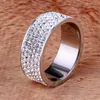 Bagues de luxe en acier inoxydable pour femmes et hommes, bijoux à la mode avec strass en cristal, bagues de fiançailles de mariage