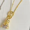 XAI6 Pendant Neckor Designer Ladies Jewel Rabbit 925 Silver Halsband Huvudbonad Trendy Simple Cute Year of the Classic