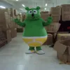 2018 Yüksek kaliteli yeşil sakızlı ayı maskot kostümü süslü elbise 255m