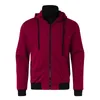 Sweat à capuche pour homme sweat à capuche zippé couleur unie pull à capuche automne hiver veste à manches longues Gym sport Cardigan à capuche