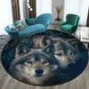 Carpets Dream Wolf Series Circular carpet e-sports Chair Cushion Children's activity area floor mat Yoga mat living room home decor R230731