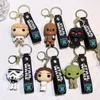 Cute Anime Keychain Charm Key Ring Fob Pendant Lovely American Girl Stormtrooper Doll Couple Students Personalized Creative Valentine's Day Gift A8 UPS