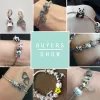 925 Sterling Silver Dangle Charm Love Dog Cat Paw PaNDA Turtle Bead of Pandora Charms Authentic 925 Silver Beads