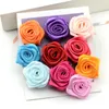 Hair Accessories 100 Pcs Mini Fabric Flowers For Crafts Multicolor Rose Ribbon Bows Small Rosettes DIY Sewing Appliques Hand A