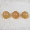 Objets Décoratifs Figurines 40Mm Citrine Naturelle Calcite Quartz Cristal Sphère Boule Pierre Précieuse De Guérison 1Pc Qw Drop Delivery Home Ga Dhmak