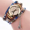 Montres-bracelets Femmes Insolite Chaîne Bracelet Montres Tour Eiffel Pendentif Montre Pour Femmes Dames Quartz Poignet Montre Femme