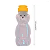 Water Bottles F63A Lovely Cartoon Bear Straw Cup Bottle With Lid Leakproof Reusable Home Travel Couples Children Festival Gift 250ml