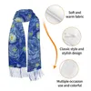 Scarves Winter Tassel Scarf Abstract Glowing Moon And Starry Sky Women Cashmere Neck Head Warm Pashmina Lady Shawl Wrap Bandana