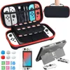 Carry Case for Nintendo Switch OLED Model , Accessories Kit with Clear Cover, Screen Protector, Thumb Grip Caps & More, Suitable for Travel and Home Storage