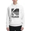 Erkek Hoodies Yenilik Kapüşonlu İnce Fleece Sweatshirt Adam Kodak Pogerya Logo Kamera Film Retro Kapüşonlu Sweatshirts Siyah Altakaklar