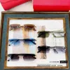 2023 nouvelle boîte à vent de jambe en bois sans cadre du nouveau designer de luxe Kajia lunettes de soleil mode féminine ins net rouge lunettes de soleil CT0272S