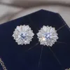 Oorknopjes Korea Mode-sieraden Koper Zirkonia 14K verguld Geometrisch Eenvoudig en elegant Dames Dagelijks Werk Accessoires