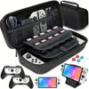 Fall kompatibelt med för Nintendo Switch Carry Pouch Switch Cover Case 6 Joycon Grips and Playstand for Thumb Grips Caps för Nintendo Switch -tillbehör