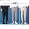 Mäns byxor Browon Brands Men's Dress Pants 2023 Spring/Summer Business Casual Ankle Length Men's Straight Solid Color Men's Pants Z230802