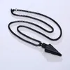 Pendant Necklaces URN NECKLACE STAINLESS STEEL ARROWHEAD KUNAI PRIMAL FOR MEN TRIBAL SPEARHEAD SURF JEWELRY
