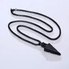 Hanger Kettingen URN KETTING RVS PIJLPUNT KUNAI PRIMAL FOR MEN TRIBAL SPEERPUNT SURF SIERADEN