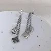 Dangle Küpeler Fnj Fu Şanslı Tassel 925 Silver Pure Orijinal S925 Sterling Drop Küpe Kadın Mücevherleri