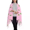 Foulards Femmes Écharpe Hiver Mignon Avocat Et Coeurs Mince Chaud Cape Wraps Femme Bandana Pashmina Long Gland