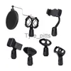 MP3/4 Docks Berceaux Universel Réglable Professionnel Microphone À Condensateur Mic Shock Mount Holder Studio Enregistrement Support Pour Diaphram Mic Clip x0731