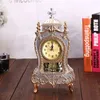 Desk Table Clocks European Style Clock Antique Living Room Decoration Mute Sweep Second Watch Music Timekeeping 230731