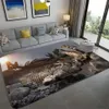 Tapis 3D Dinosaure Fossile Art Tapis Salon Tapis Antidérapant Décoration de La Maison Chambre D'enfant Tapis De Sol Couloir Balcon Porte Tapis R230802