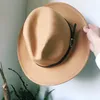 Sombreros de ala ancha, sombrero Fedora de cubo, sombrero de mujer de invierno de lujo para hombres, moda Formal para boda, decoración de fieltro Jazz 230801