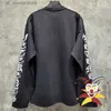 Männer Hoodies Sweatshirts Langarm Vetements Männer Frauen Schwarz T-Shirt Gothic Print T Shirt Zurück Stickerei VTM Tops T230731