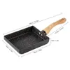 Patelnie Walfos Smażenie patelni Tamagoyaki Omletę Czarne nonstick smażenie jajka naleśnik do garnka kuchennego śniadanie Mini Cook 230731