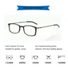 Sonnenbrille Ultradünne Lesebrille Damen Herren Anti Blaues Licht Presbyopie Metall Quadratisch Vollformat Dioptrienbrille 1,5 2,0